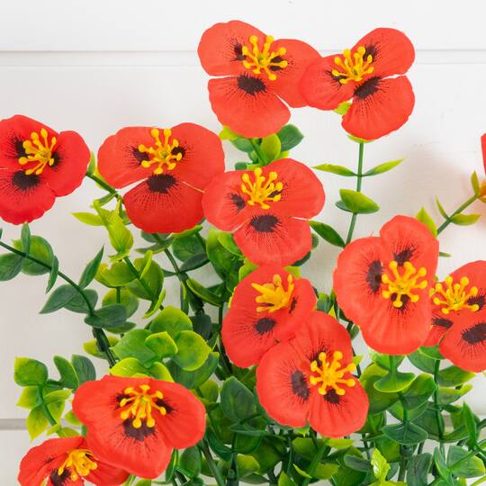 13" UV Resistant Artificial Pansy Bushes
